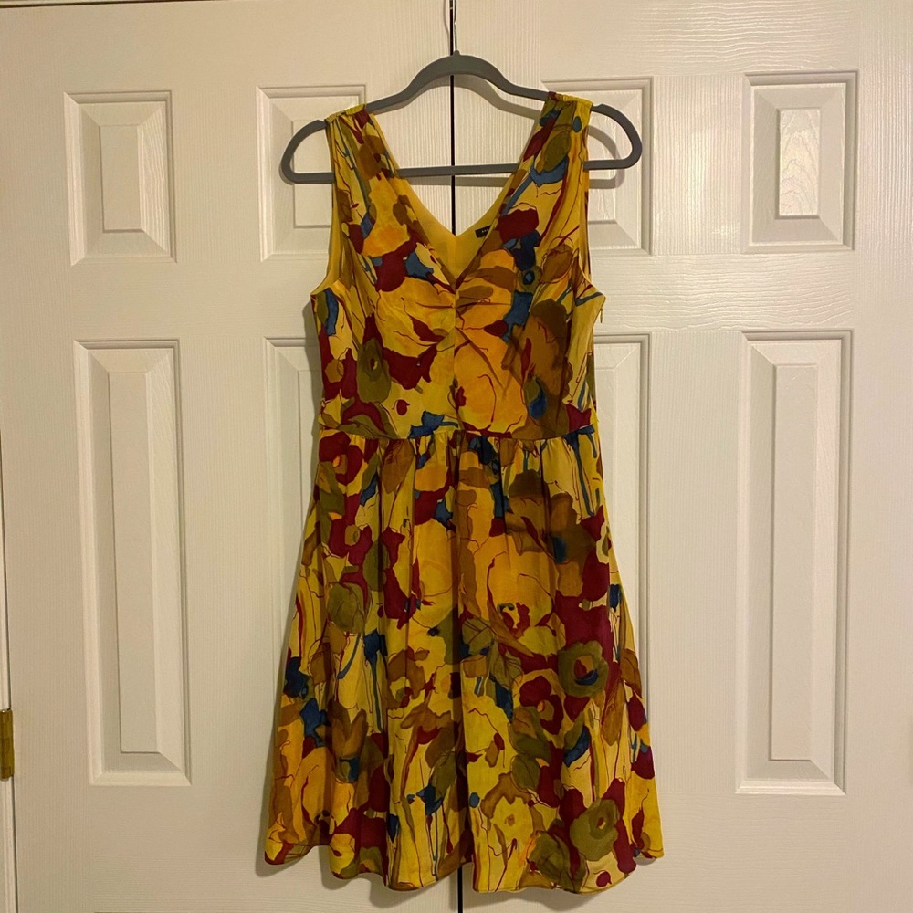 Floral Silk Dress - Banana Republic - EUC